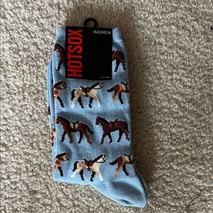 Hotsox women’s horse print socks. NWT. Sock size 9 - 11 fits shoe size 4 - 10.5.